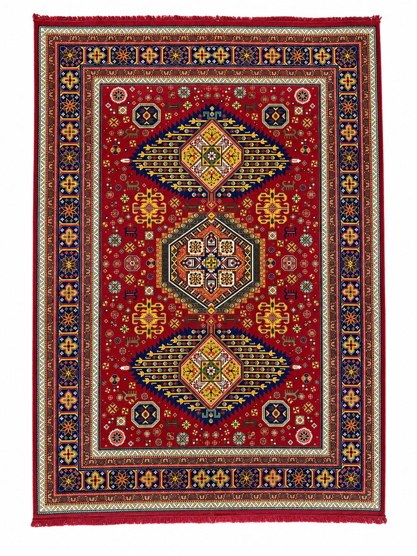 فرش طرح کاجی لاکی 700 شانه سنتی 